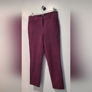 White House Black Market Plum Elle Slim Ankle Pants